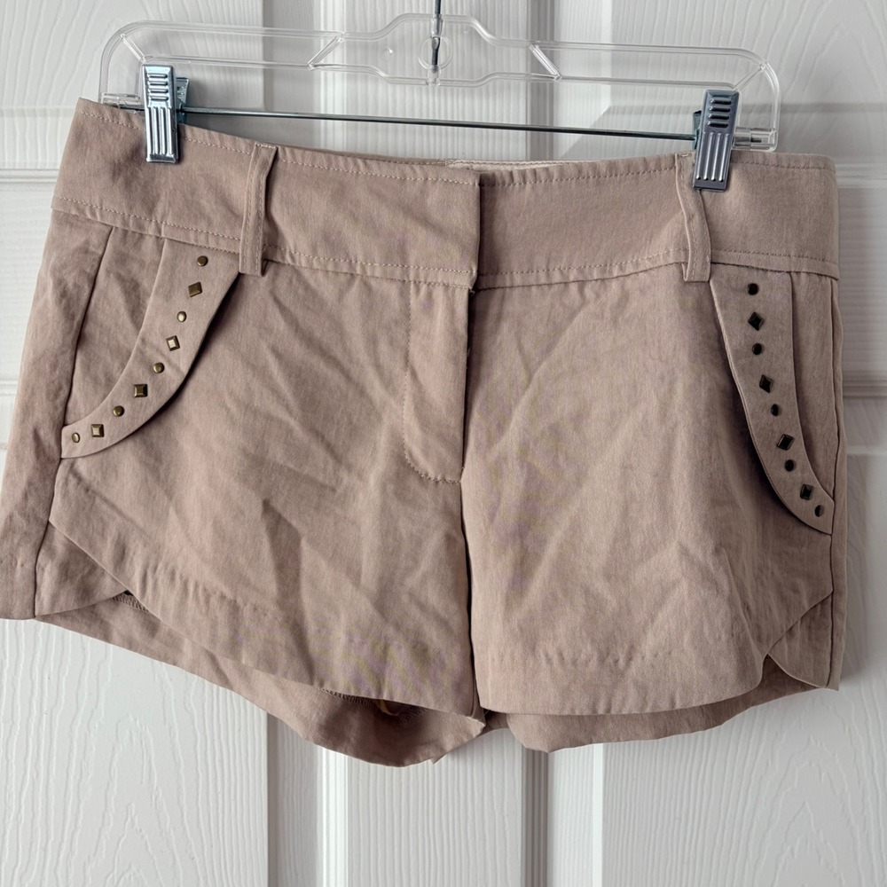 Heartsoul Tan Studded Pocket Dressy Shorts Size 7 Beige 10A4FS5537 Indie‎ Boho